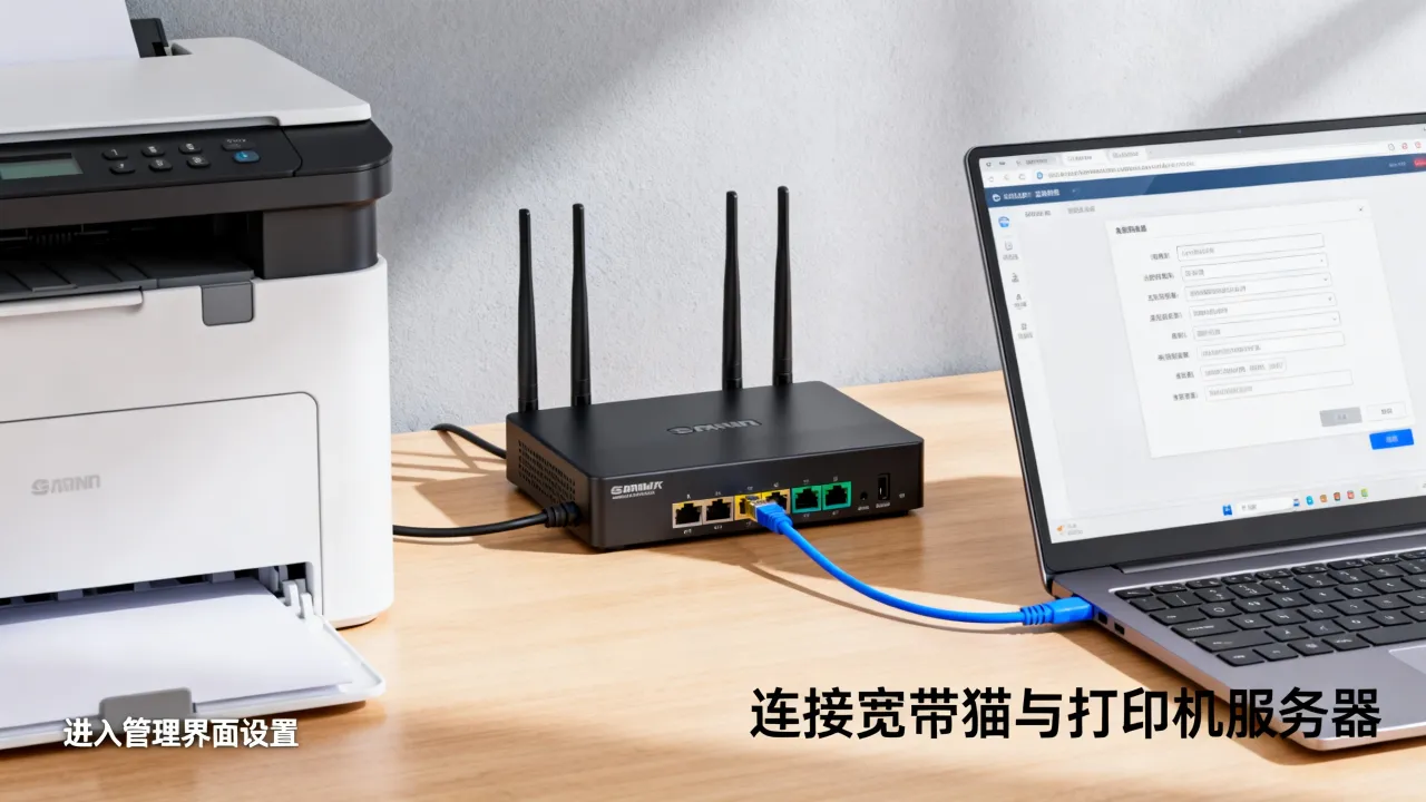 宽带猫怎么刷打印机服务器，宽带猫刷打印机服务器怎么设置？