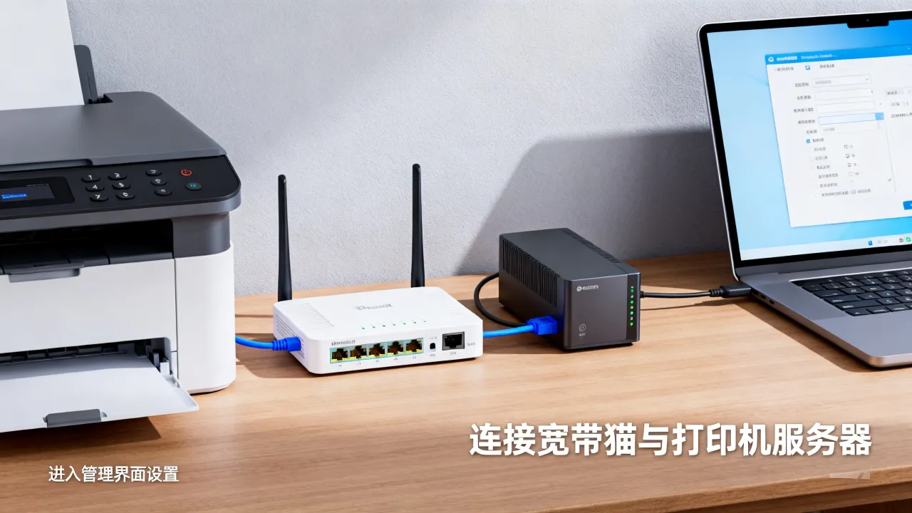 宽带猫怎么刷打印机服务器，宽带猫刷打印机服务器怎么设置？