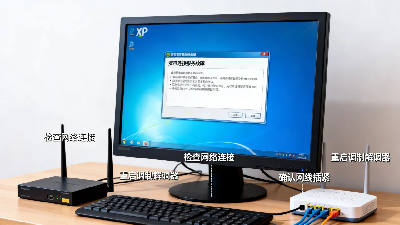 xp系统宽带连接服务器出现故障怎么办，解决教程