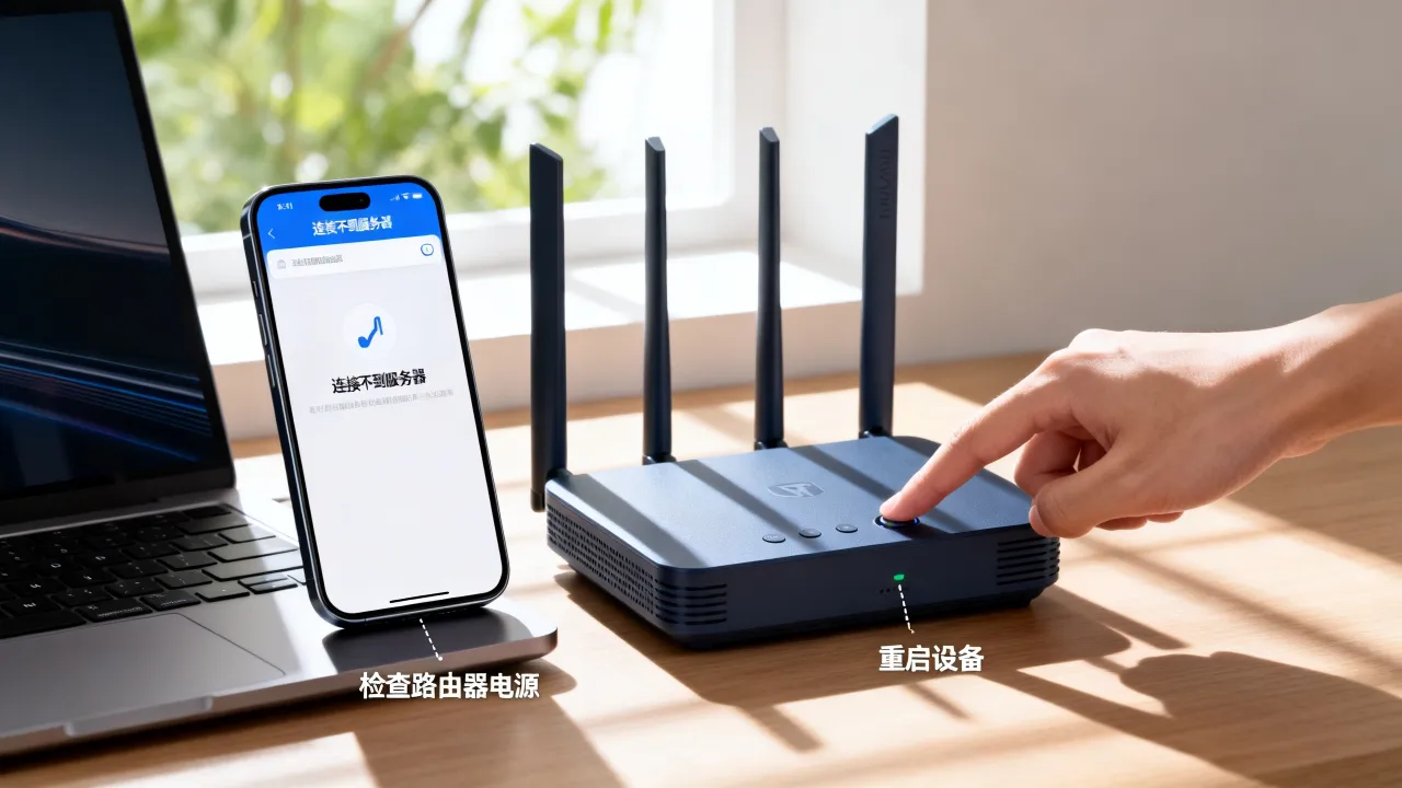 wifi为什么显示连接不到服务器，连接不到服务器怎么解决？
