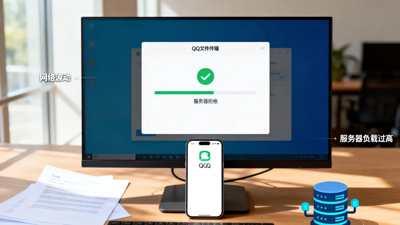为什么QQ传文件服务器拒绝，是什么原因导致