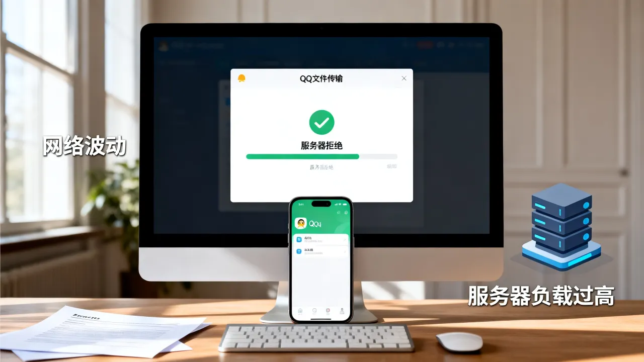 为什么QQ传文件服务器拒绝，是什么原因导致