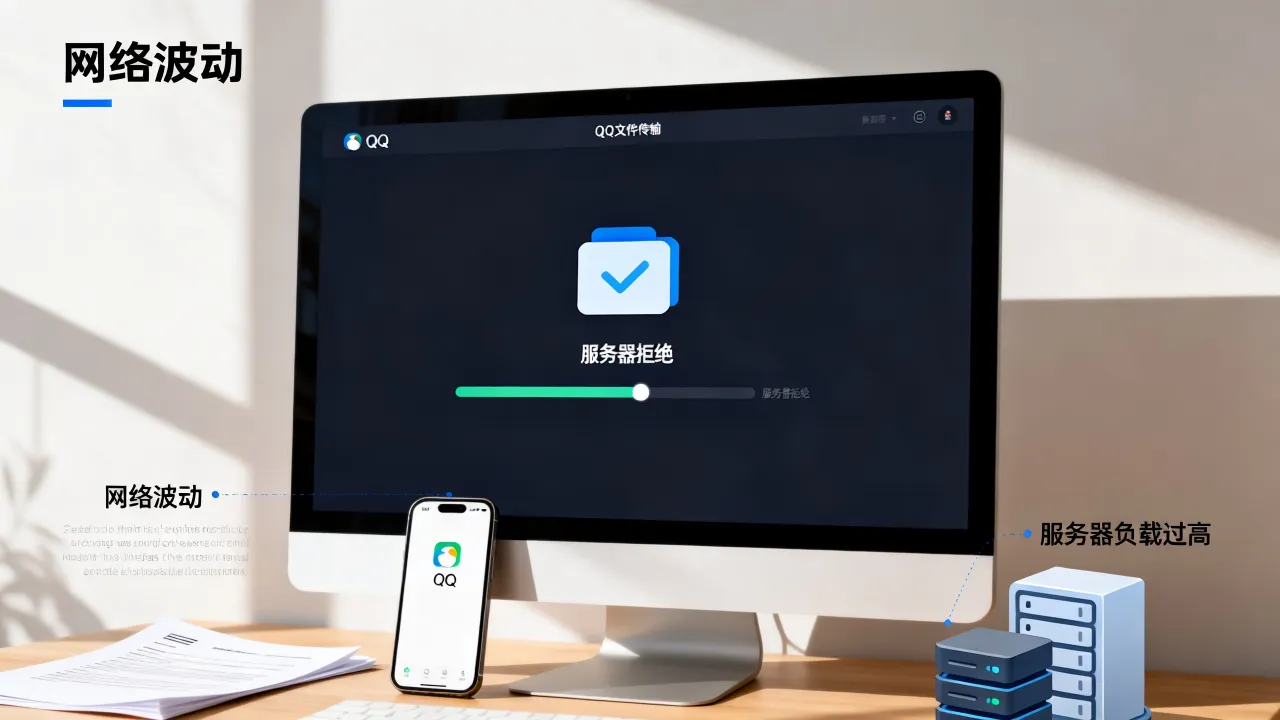为什么QQ传文件服务器拒绝，是什么原因导致