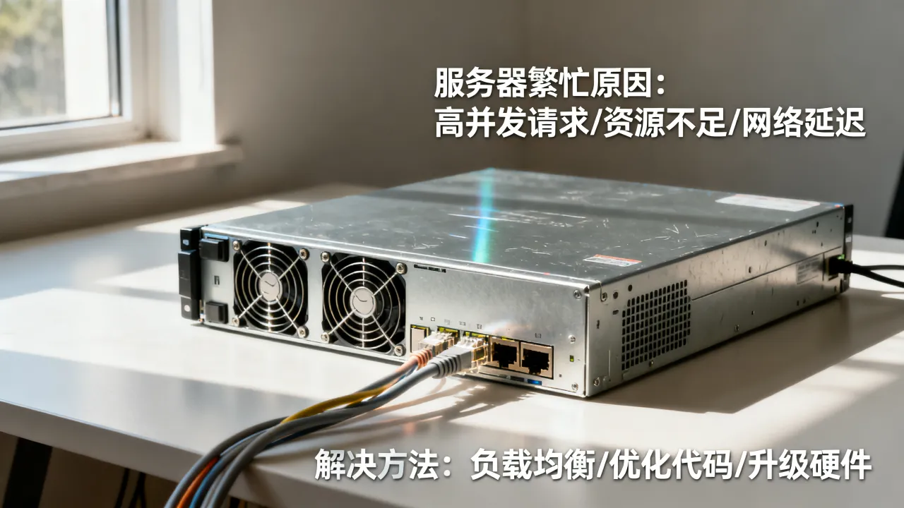 为什么服务器正忙，服务器繁忙的原因及解决方法有哪些？