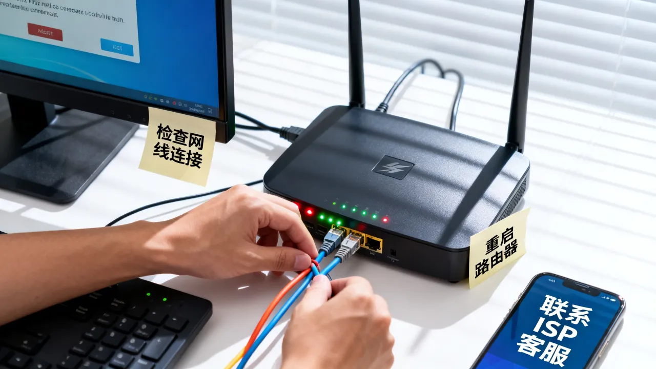 宽带显示连接isp服务器超时怎么办，网络连接失败如何解决