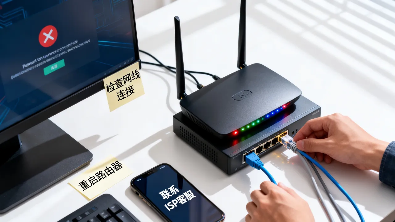 宽带显示连接isp服务器超时怎么办，网络连接失败如何解决