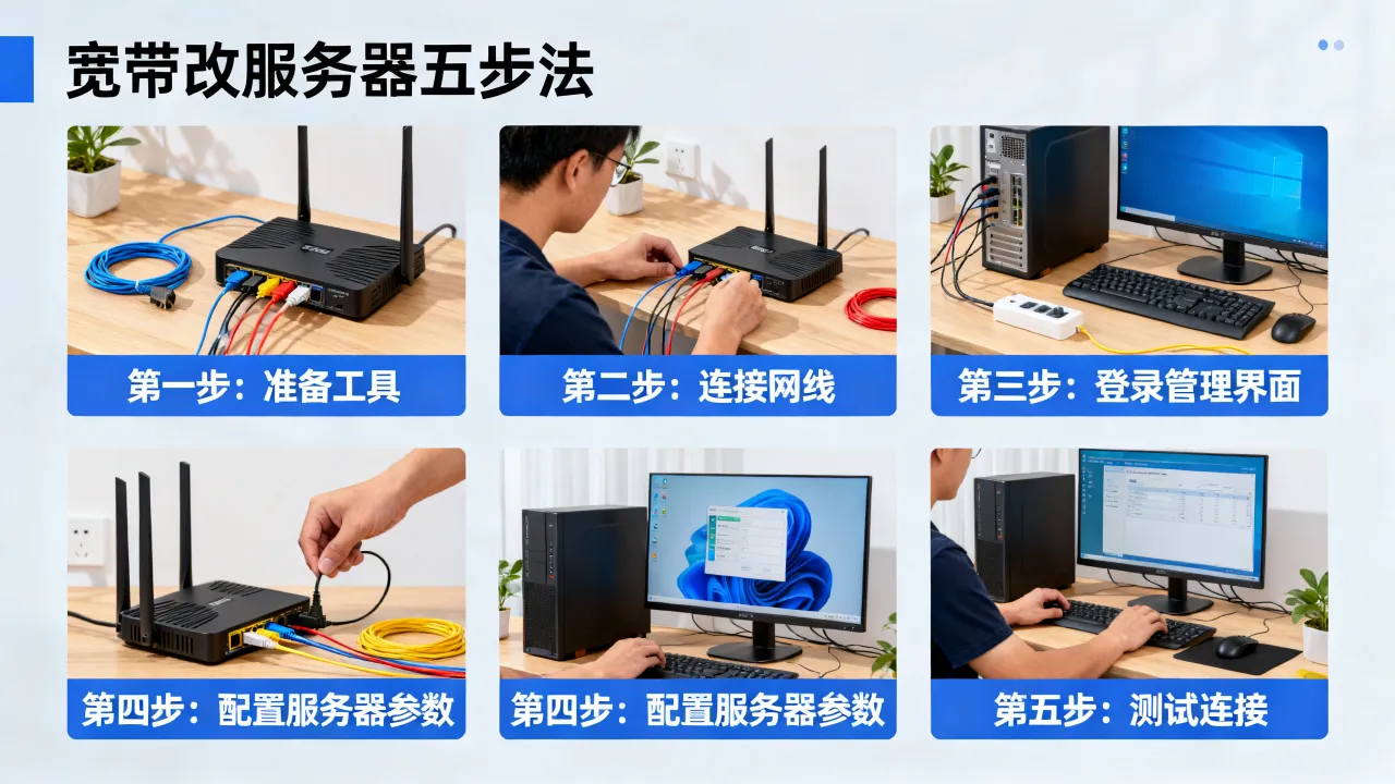 宽带改服务器怎么操作？小白也能轻松学会的五步法