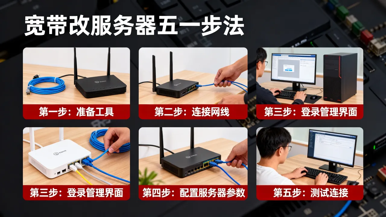 宽带改服务器怎么操作？小白也能轻松学会的五步法