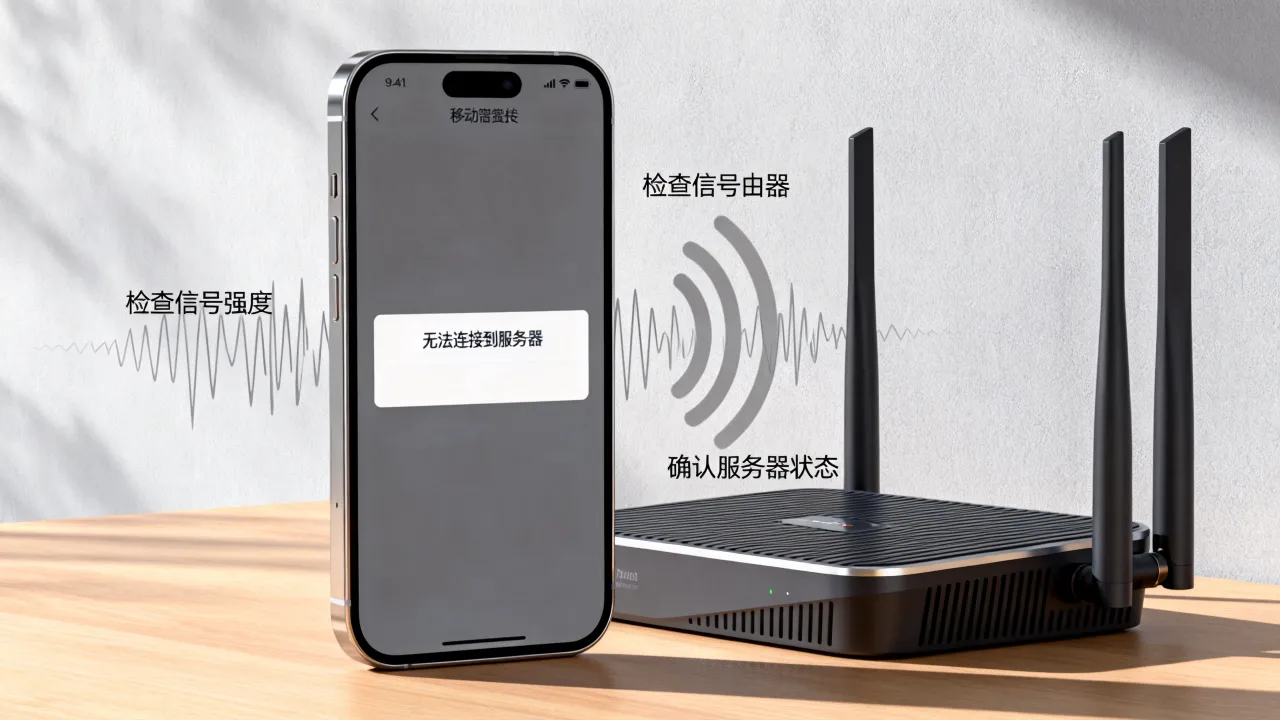 苹果服务器在移动宽带下连接不上是什么原因，怎么办？