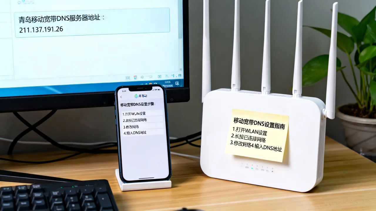 青岛移动宽带DNS服务器地址是多少，移动宽带DNS怎么设置