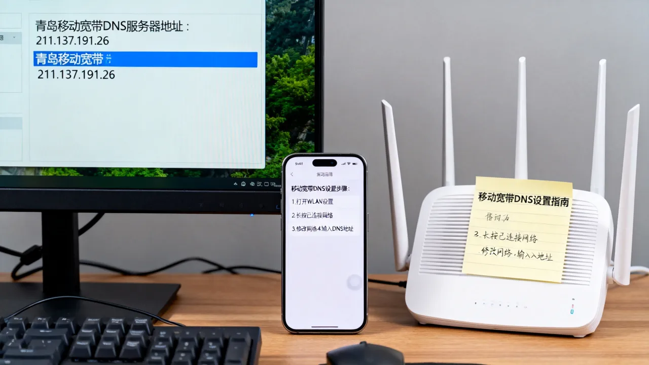青岛移动宽带DNS服务器地址是多少，移动宽带DNS怎么设置