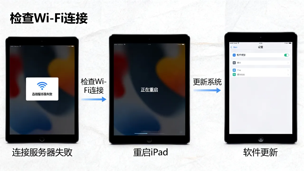 iPad为什么会显示连接服务器失败，连接失败怎么解决