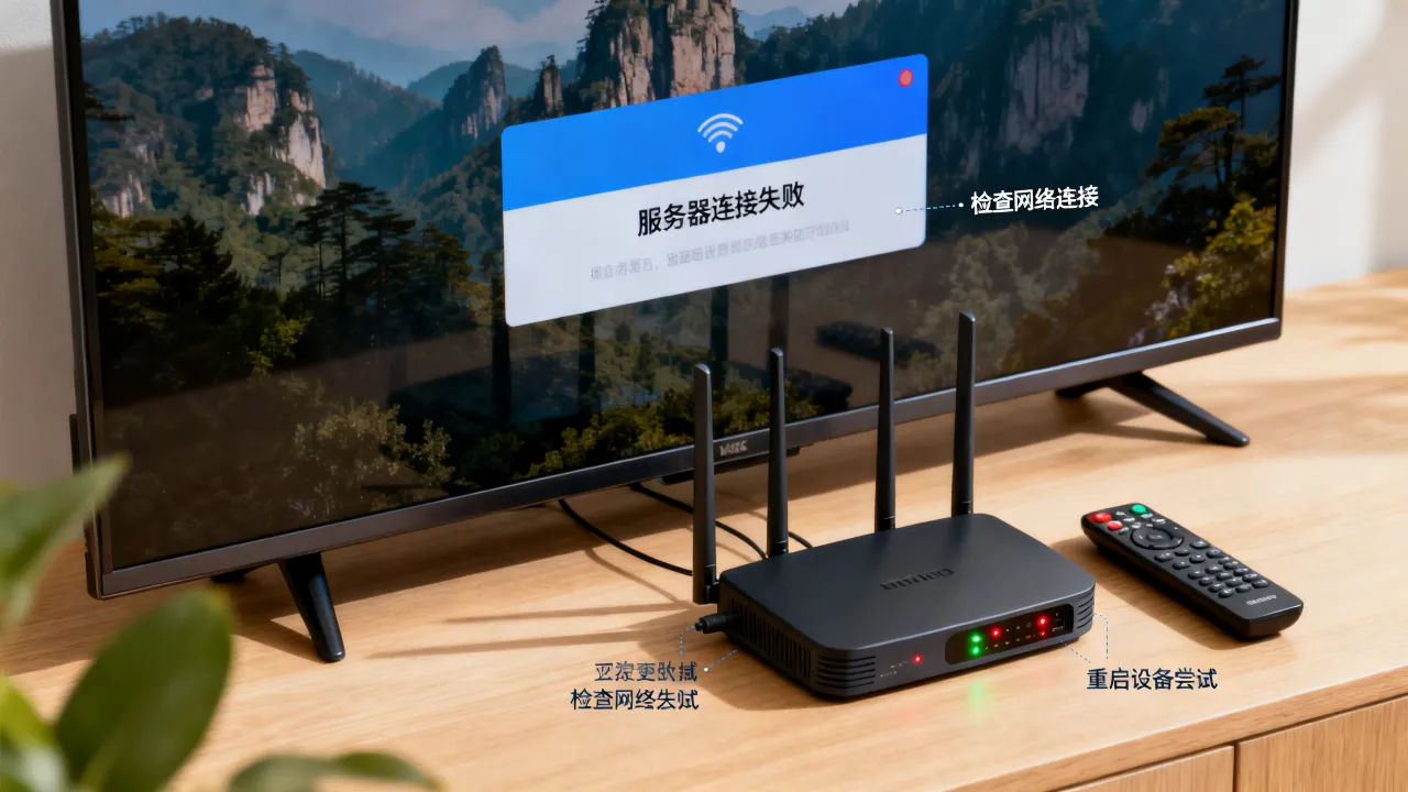 宽带电视连不上服务器怎么办，是什么原因导致的