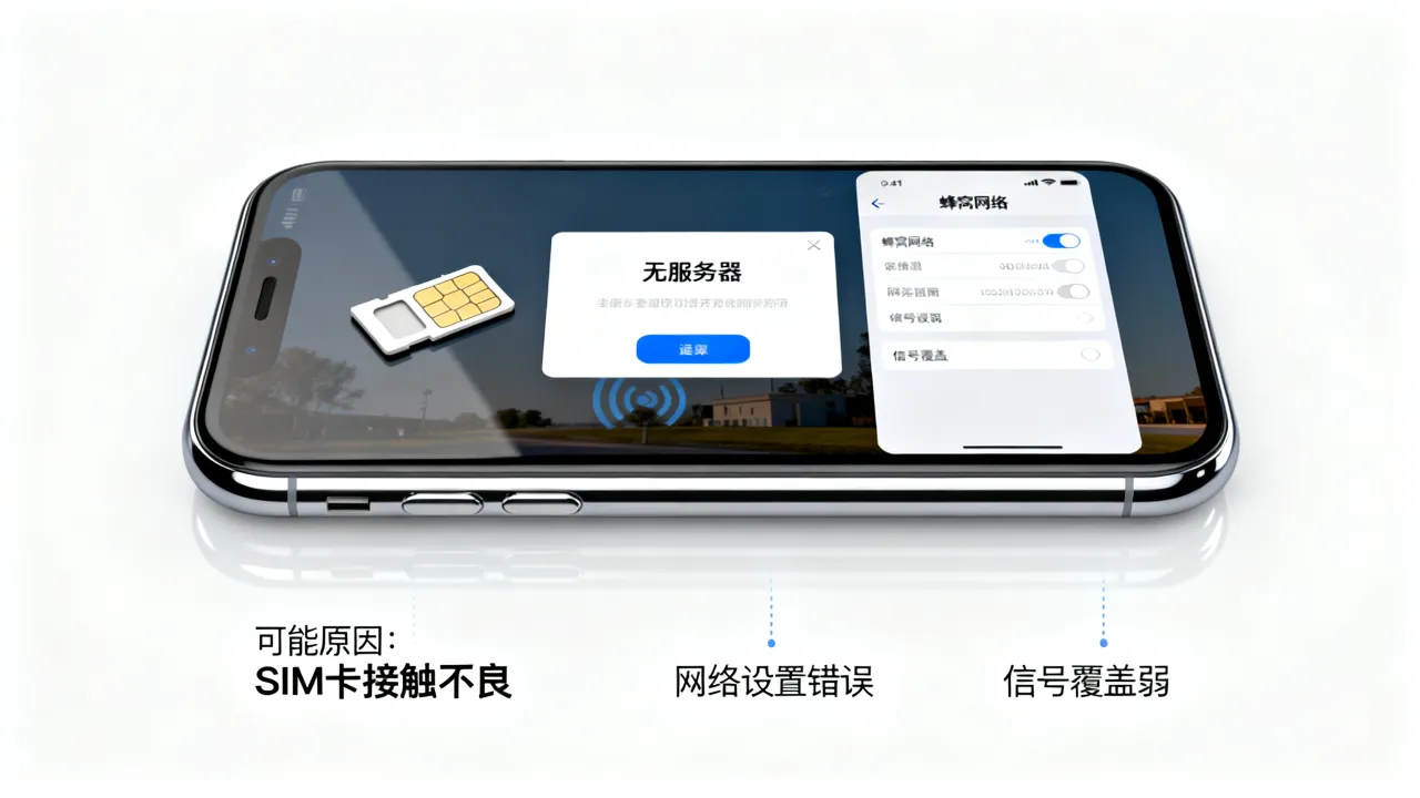 为什么我的iphone老是无服务器，是什么原因造成的？