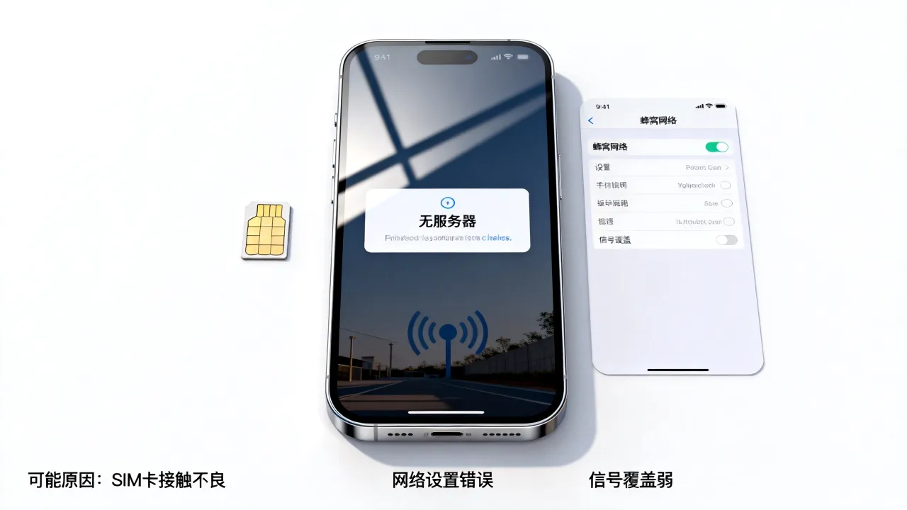 为什么我的iphone老是无服务器，是什么原因造成的？
