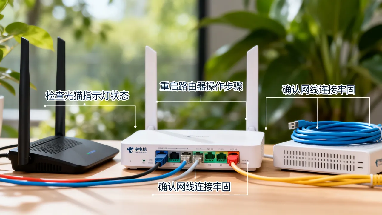 电信宽带服务器异常怎么回事，宽带连接故障怎么快速解决