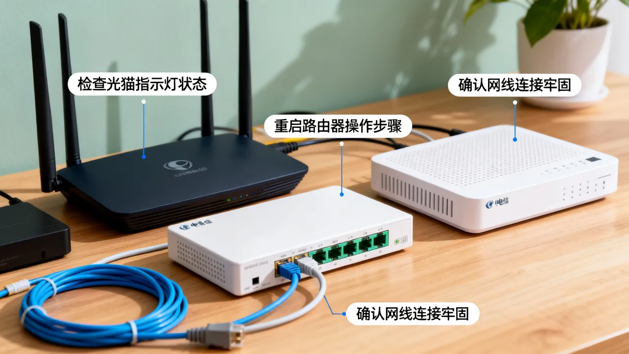 电信宽带服务器异常怎么回事，宽带连接故障怎么快速解决
