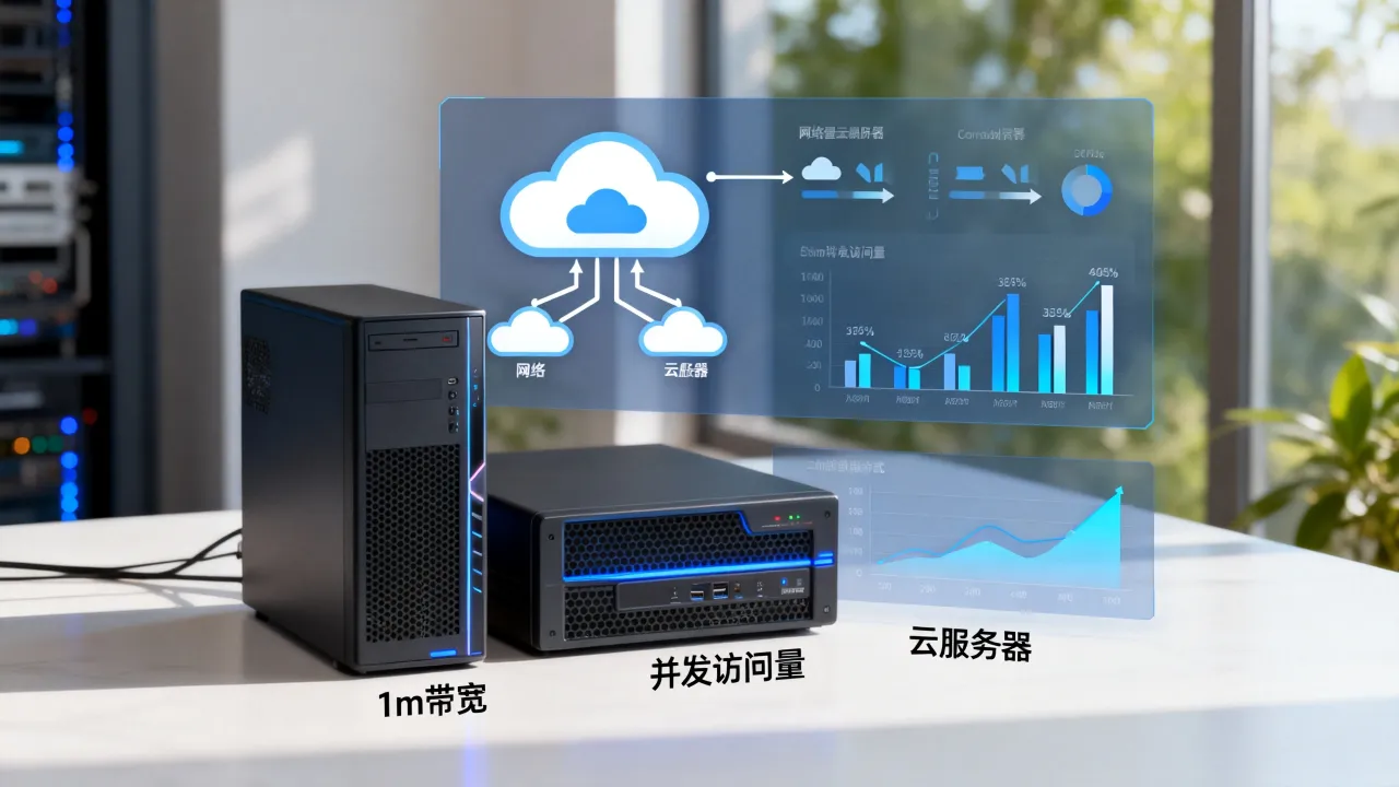 云服务器1m宽带够用吗，1m带宽能支持多少人访问