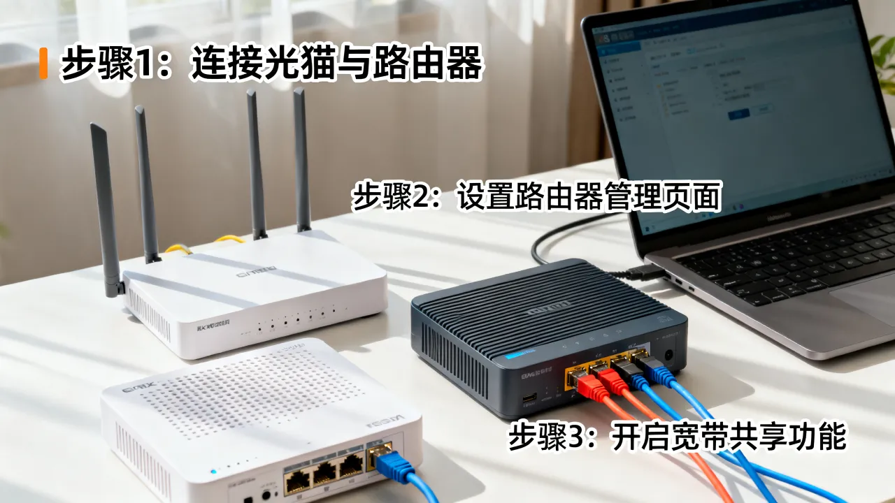 宽带共享如何搭建网络服务器，internet宽带共享设置教程