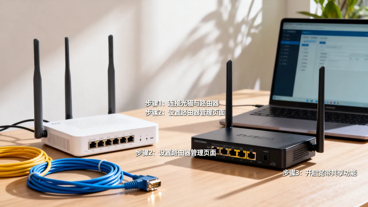 宽带共享如何搭建网络服务器，internet宽带共享设置教程