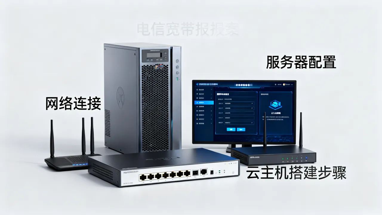 电信宽带服务器吗，怎么搭建自己的云主机？