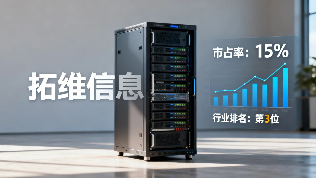 拓维信息服务器市占率是多少？，市场份额与行业排名如何