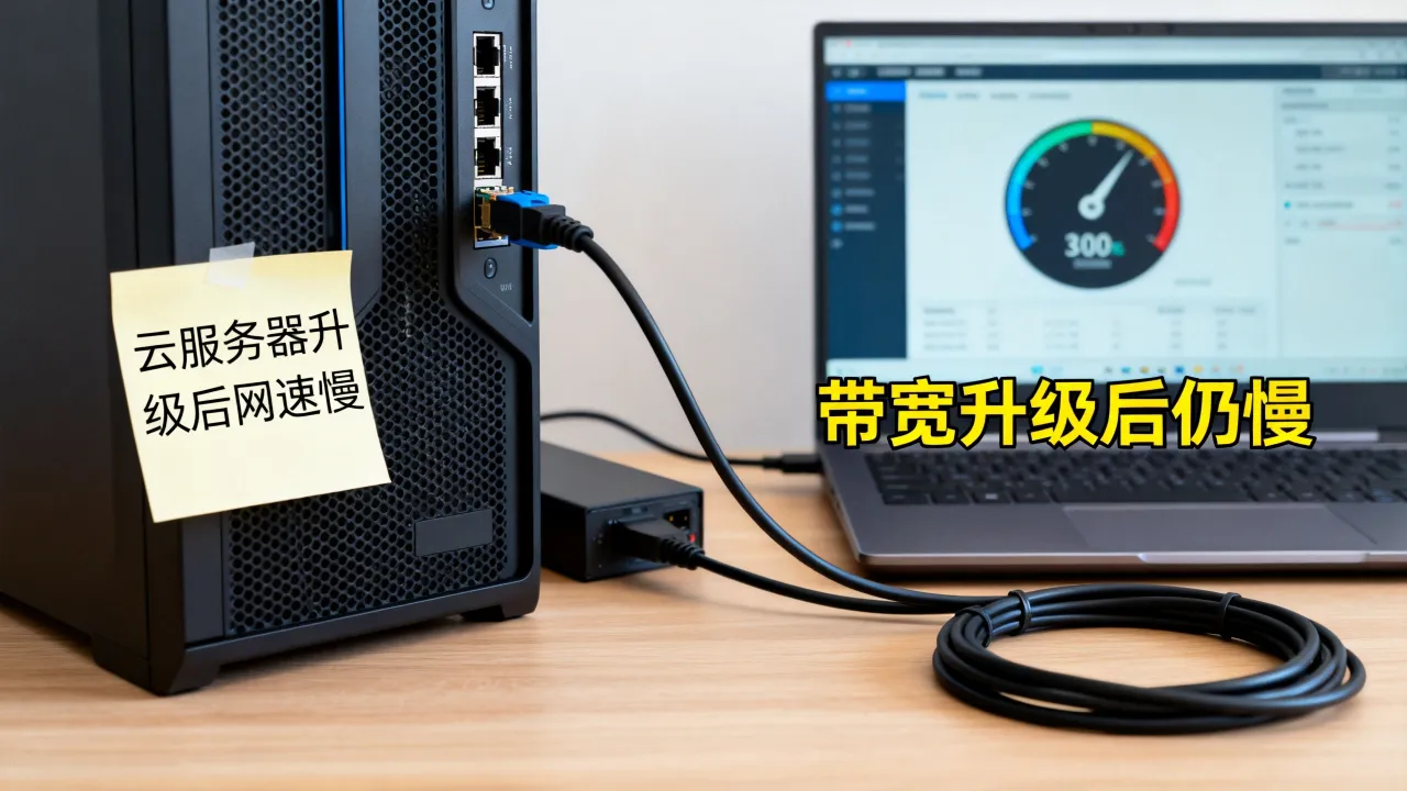 云服务器升级后网速慢怎么办，升级带宽后网速还是慢怎么回事