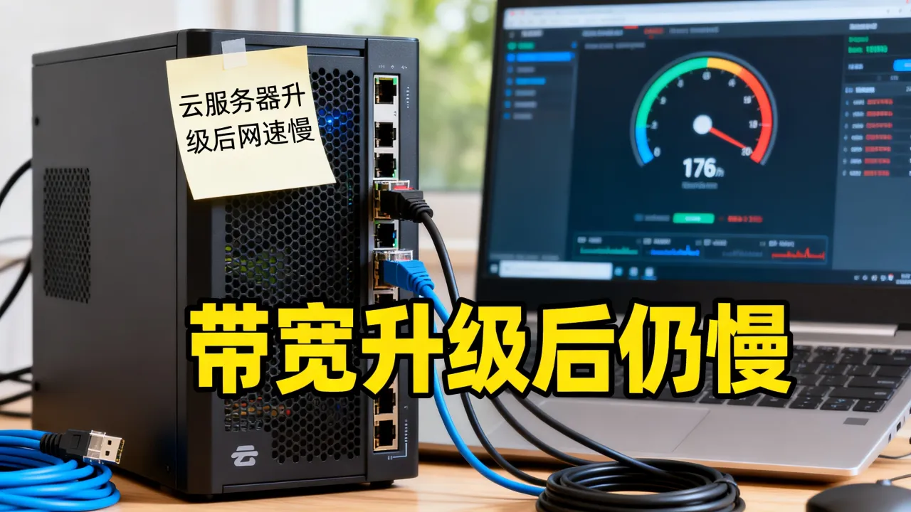 云服务器升级后网速慢怎么办，升级带宽后网速还是慢怎么回事