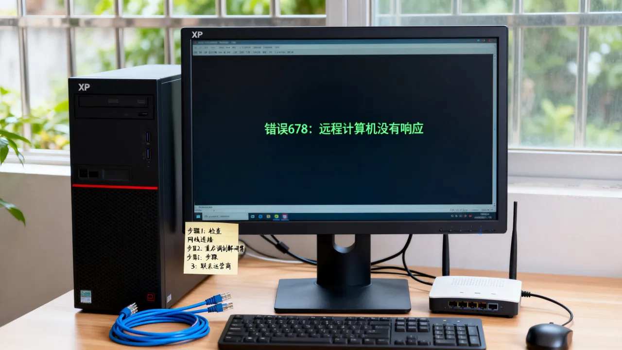 xp总是提示宽带连接不上网络连接服务器，宽带错误678怎么解决