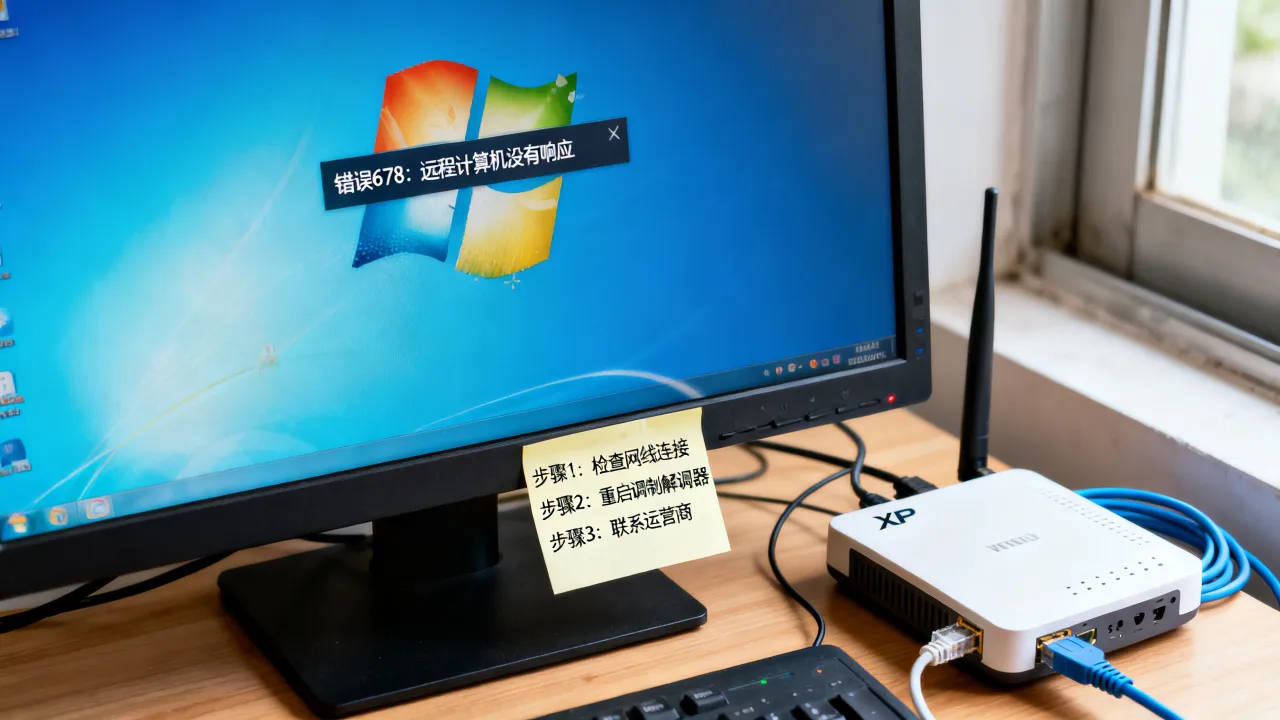 xp总是提示宽带连接不上网络连接服务器，宽带错误678怎么解决