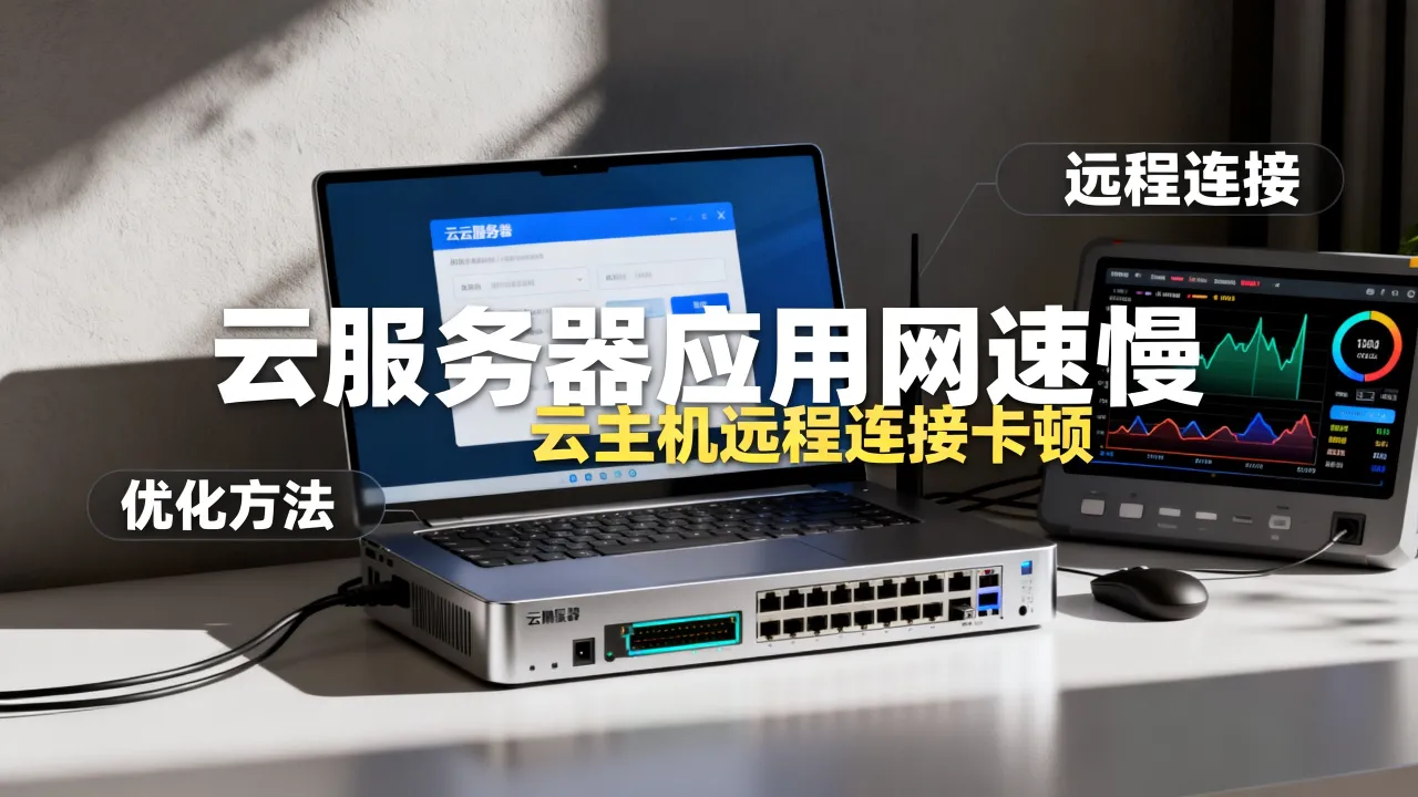 云服务器上应用网速慢怎么解决，云主机远程连接卡顿如何优化？
