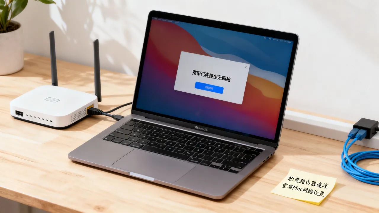 Mac宽带连接后没网络连接服务器怎么回事，怎么解决？