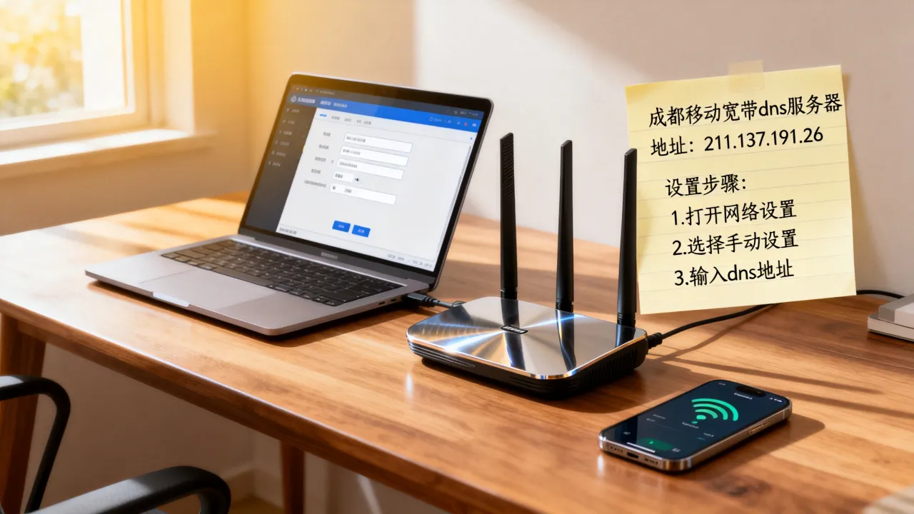 成都移动宽带dns服务器地址是多少？怎么设置