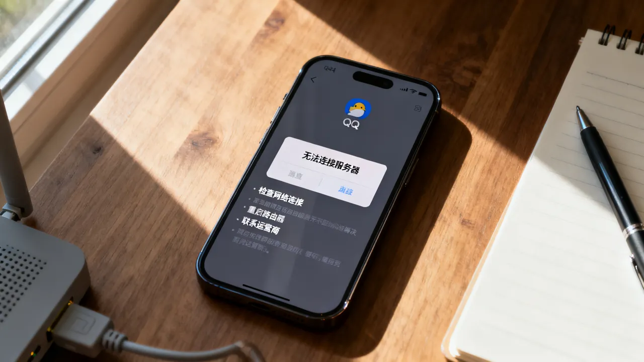 为什么QQ无法链接网络连接服务器错误，怎么解决