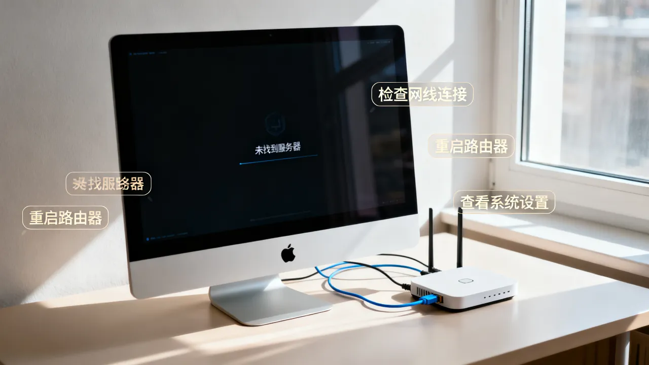 Mac连接宽带显示没找到服务器怎么办,Mac连不上网络服务器怎么解决? Mac连接宽带显示没找到服务器怎么办,Mac连不上网络服务器怎么解决?