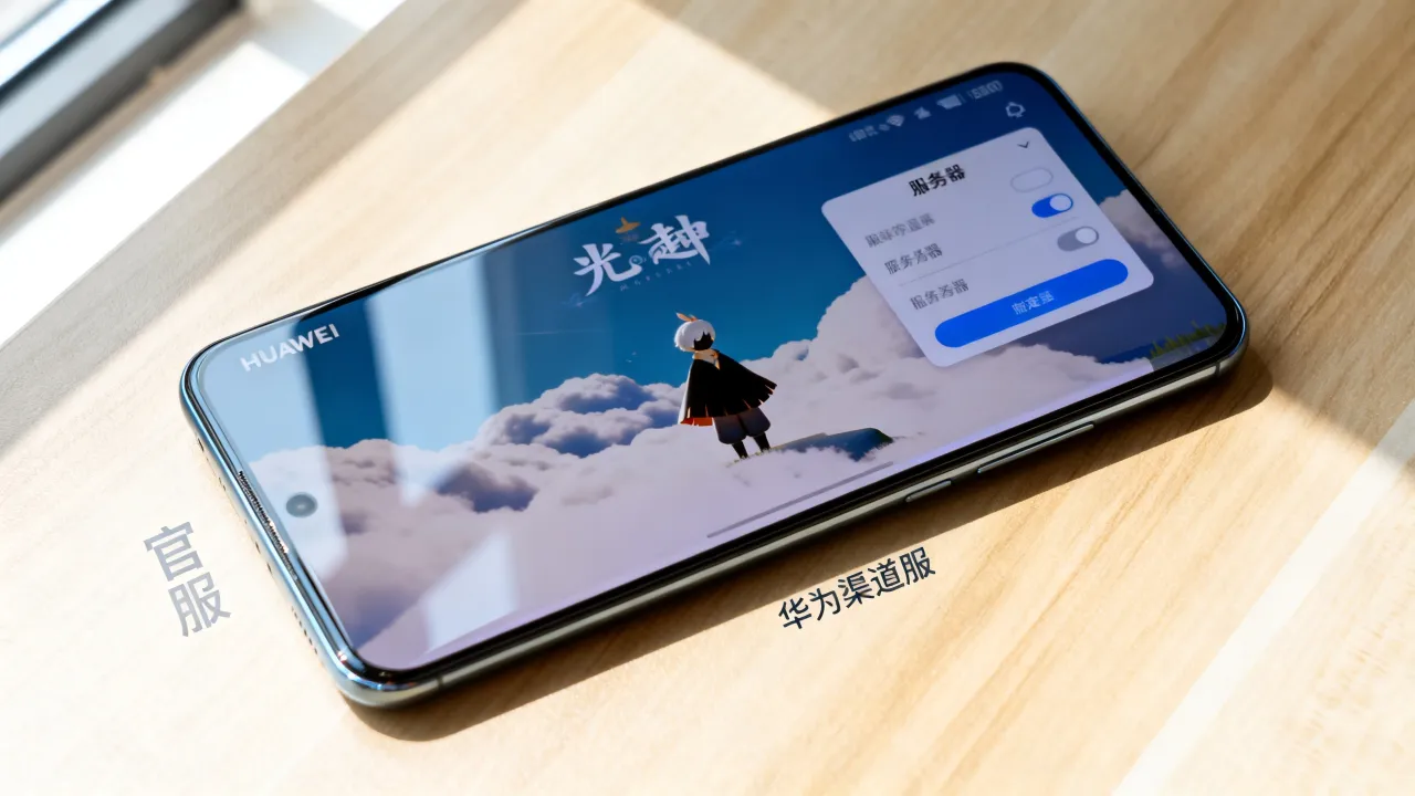 华为手机玩光遇在哪个服务器，光遇华为渠道服和官服区别
