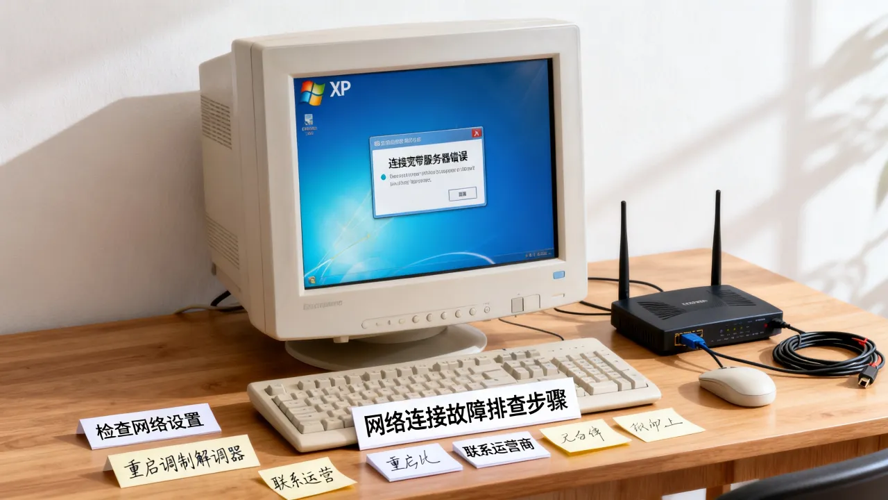 xp系统连接宽带服务器错误怎么解决，宽带连不上服务器是什么原因