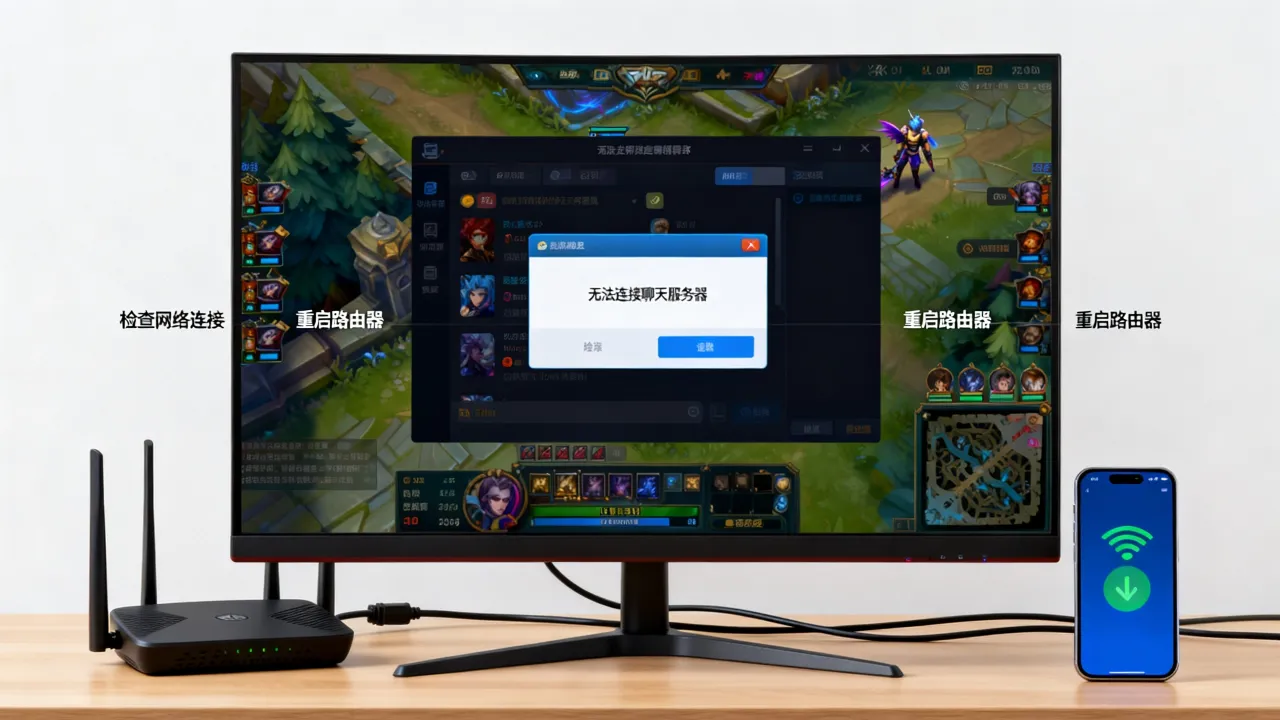 为什么lol聊天服务器连不上，英雄联盟聊天系统无法连接怎么办