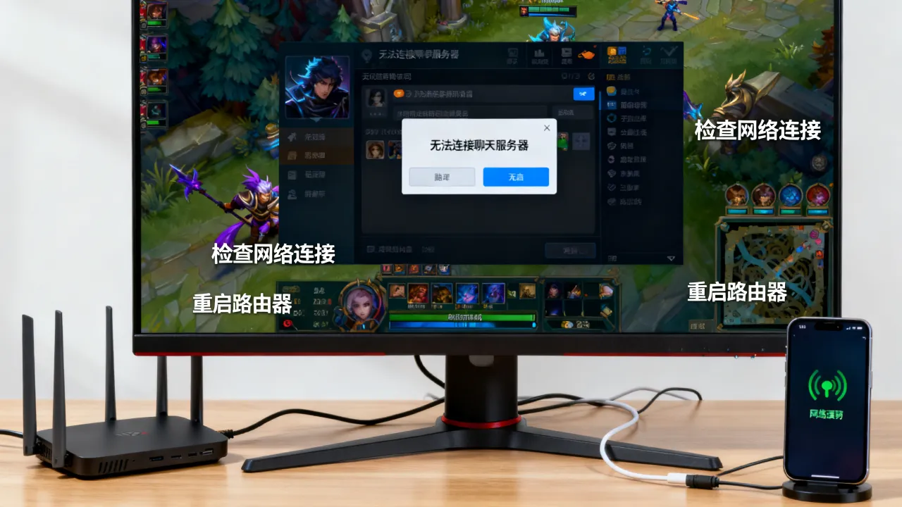 为什么lol聊天服务器连不上，英雄联盟聊天系统无法连接怎么办