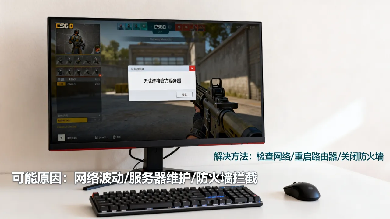 csgo无法连接官方服务器是为什么，连不上服务器怎么办？