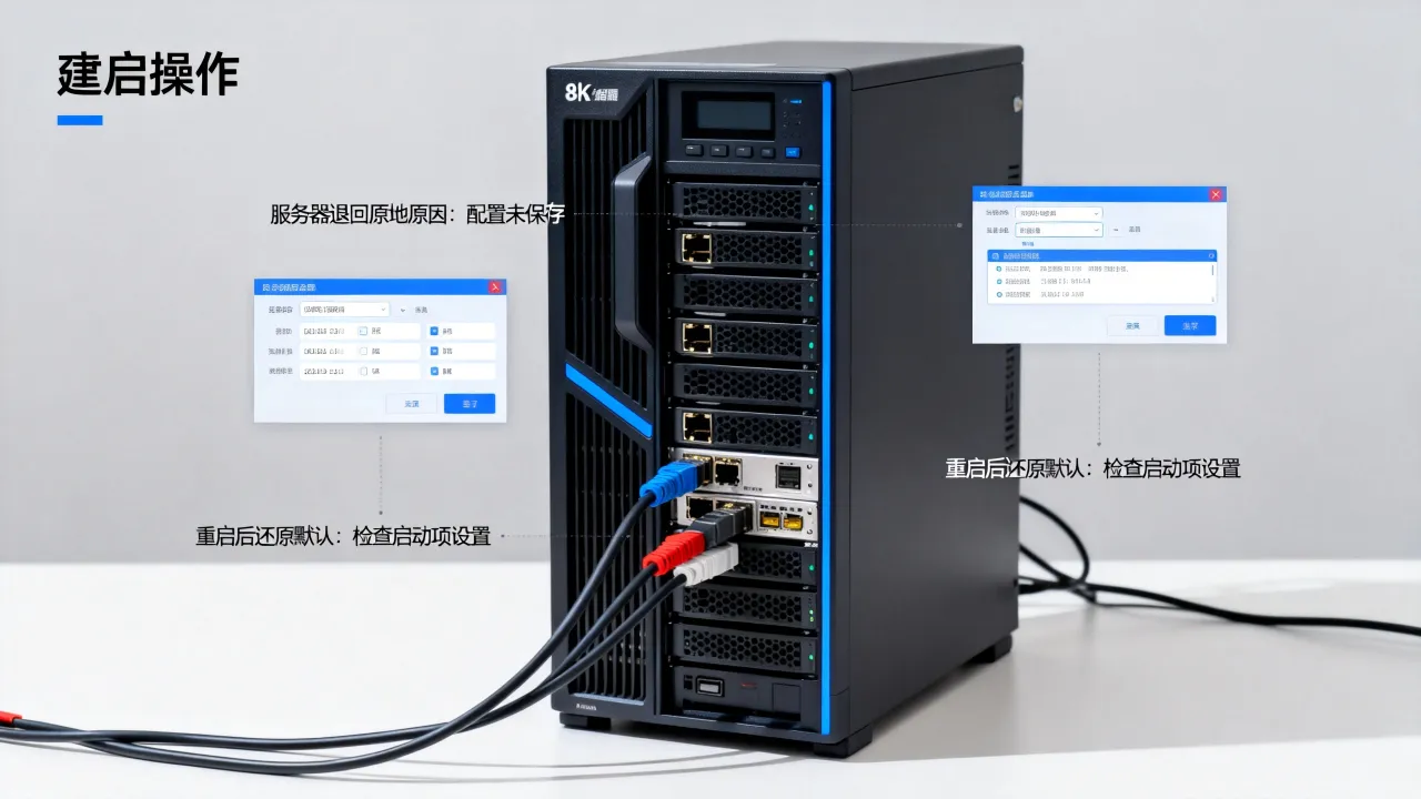 服务器为什么退回原地，服务器重启后配置还原成默认怎么办