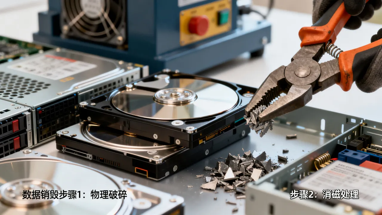 服务器硬盘为什么销毁？数据安全销毁方法有哪些？