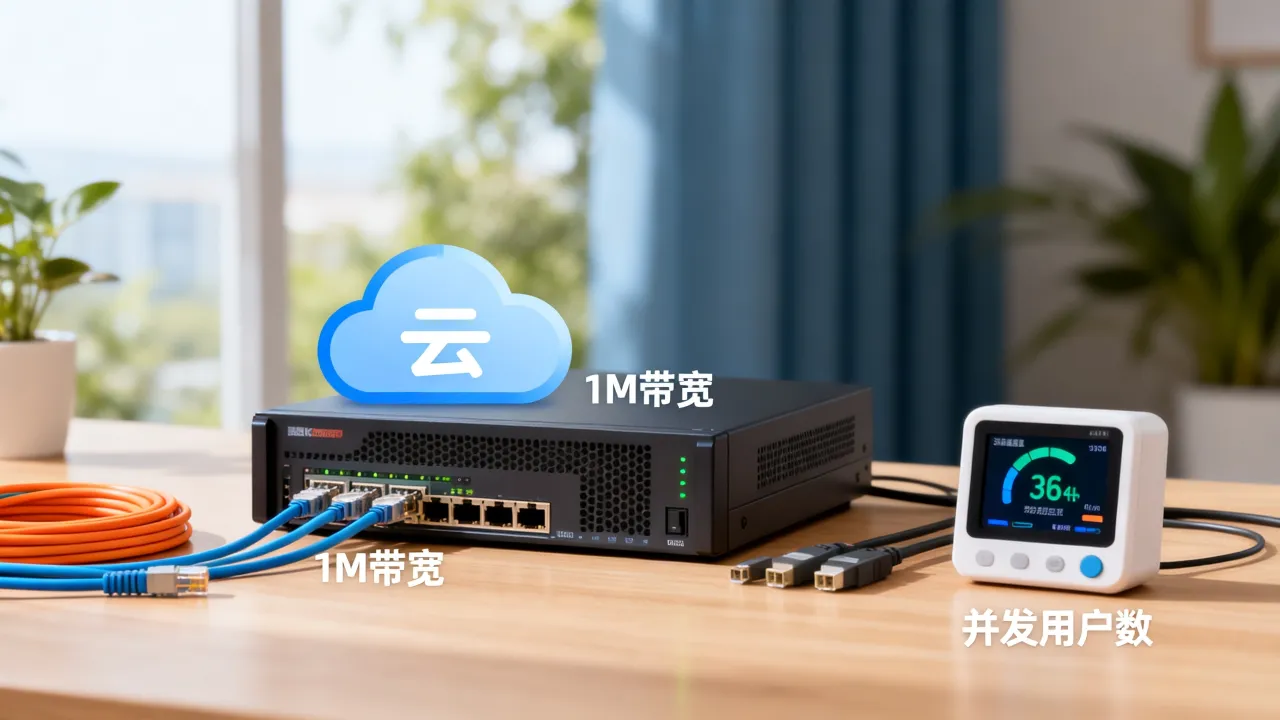 服务器1m宽带能承受多少人？云服务器带宽选择指南