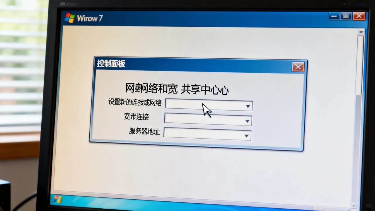 win7怎么创建新的宽带连接服务器地址，宽带连接地址怎么填