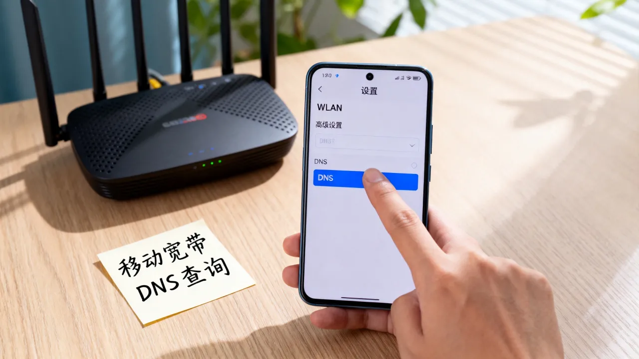 移动宽带服务器DNS地址是多少，怎么查询？