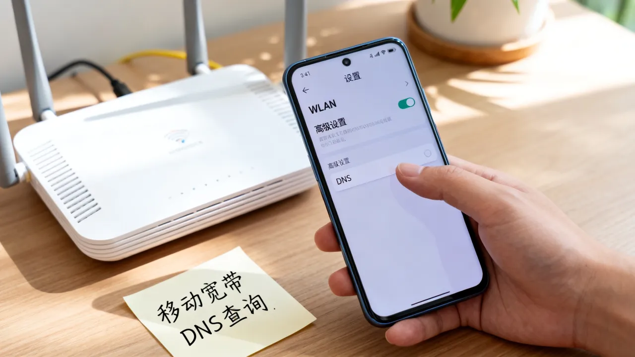 移动宽带服务器DNS地址是多少，怎么查询？