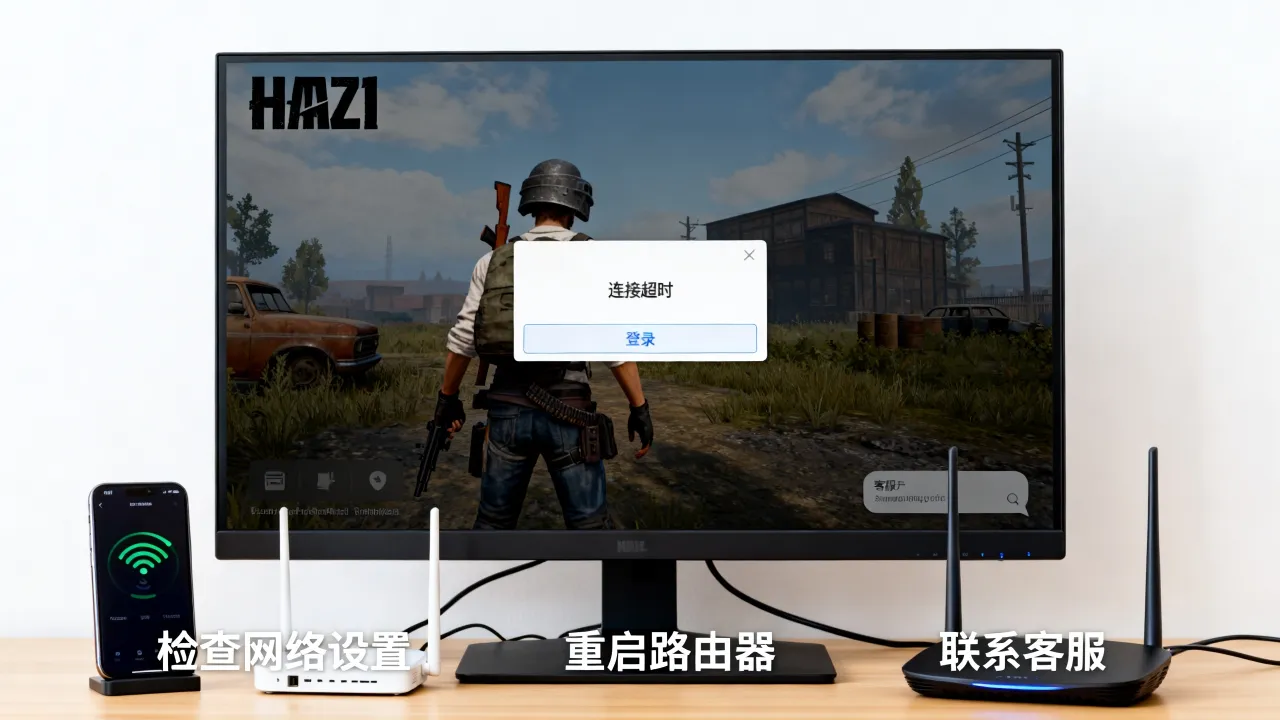 h1z1为什么服务器没有响应，登录时一直提示连接超时怎么办？