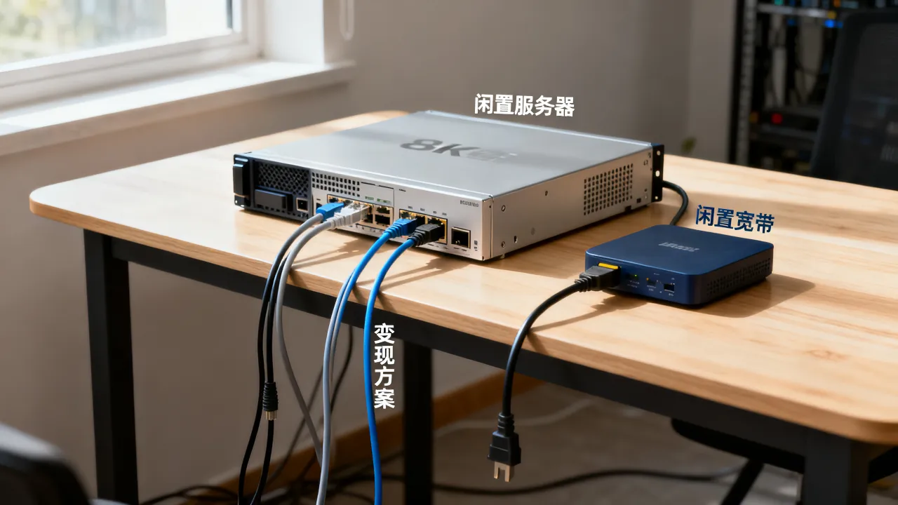 闲置服务器闲置宽带怎么赚钱，闲置服务器闲置宽带如何变现