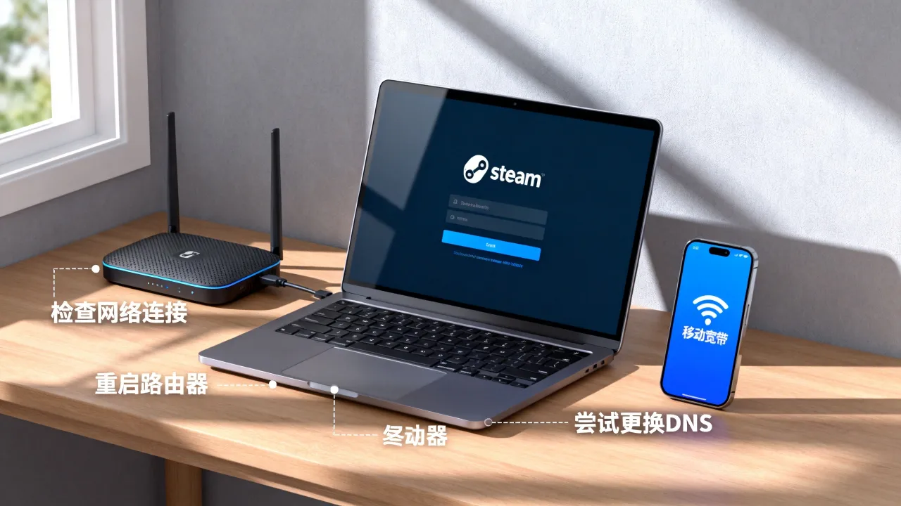 移动宽带连不上steam吗，steam服务器连不上怎么解决？