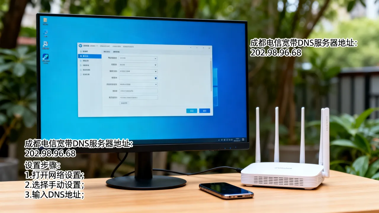 成都电信宽带DNS服务器地址是多少，成都电信DNS怎么设置？